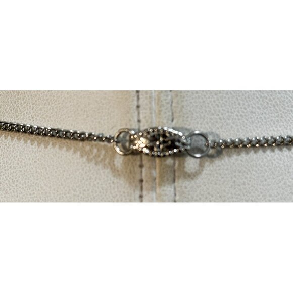 Vintage House of Borvani Painter Palette Rhinestone Silver Tone Pendant Necklace - Picture 4 of 4